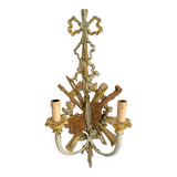 Louis XVI style wall lamp, musical instruments, 63 cm
