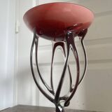 Antique Medusa Red Cup Vase Jozefina Krosno Octopus Blown Glass 30CM