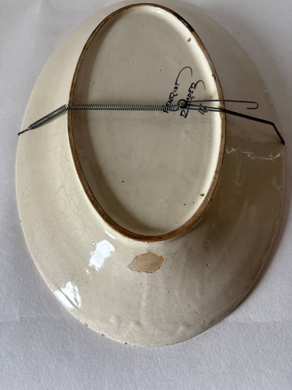 Old plate Quimper Henriot