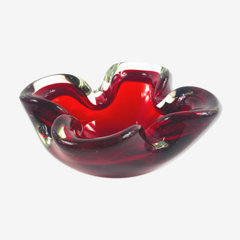 Sommerso Murano glass ashtray, 1960s