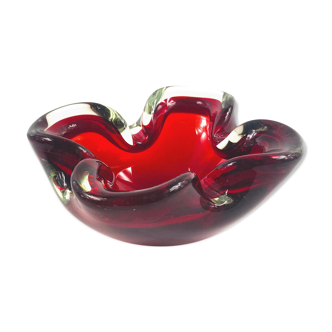 Sommerso Murano glass ashtray, 1960s