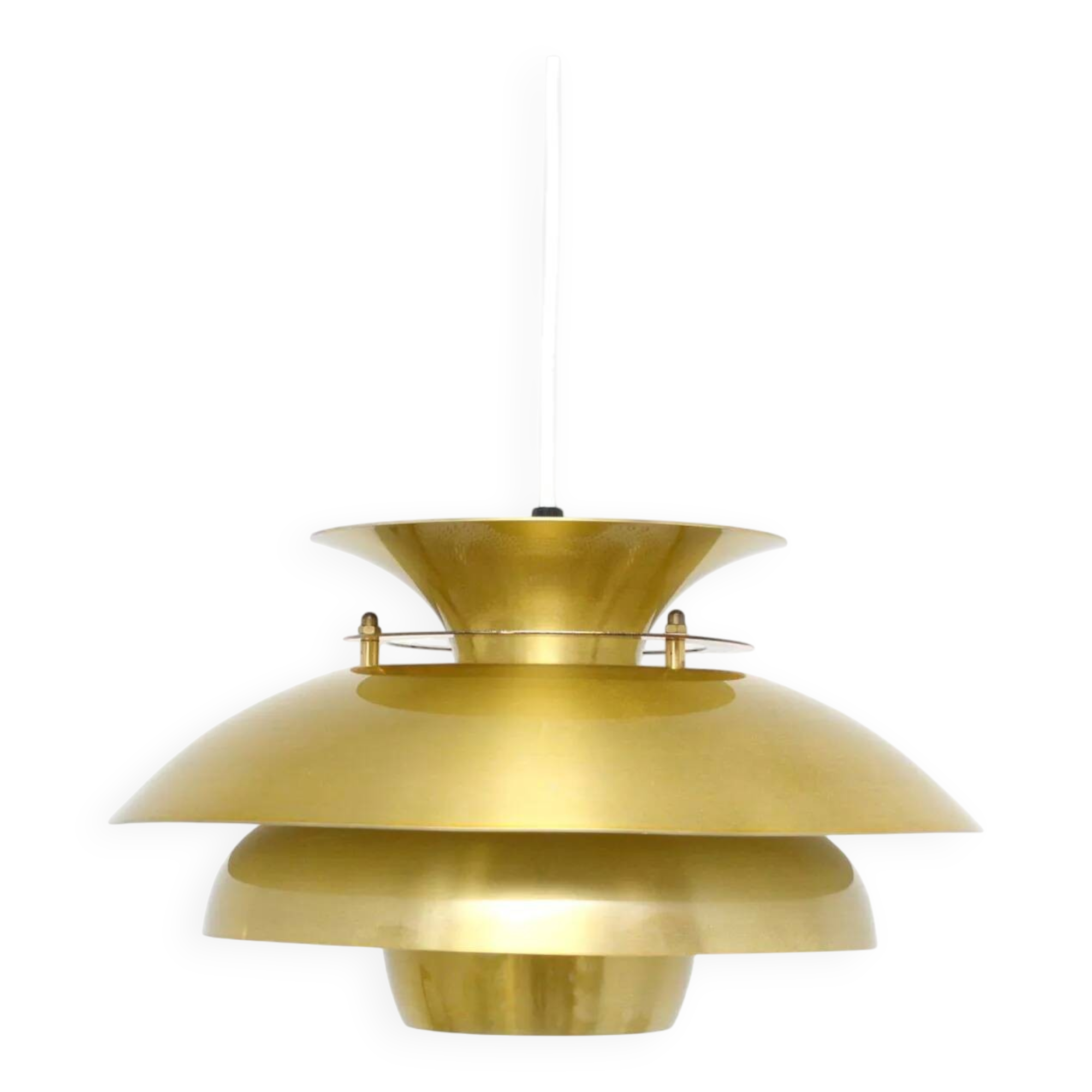 Golden vintage lamp, Denmark 1970s