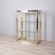 Étagère en métal et verre des années 1970, conçue par renato zevi