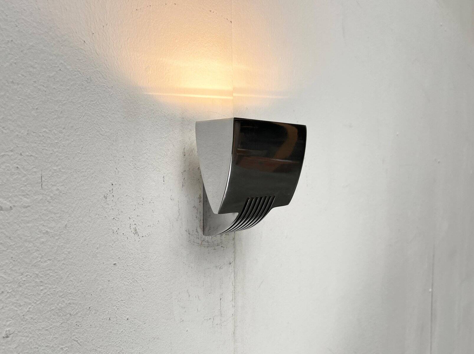 Vintage Postmodern Spanish wall sconces model Arqui Pe in aluminium by O. & S. Devesa for Metalarte, 1990s, set of 2