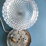 Round ceiling light in chiseled glass