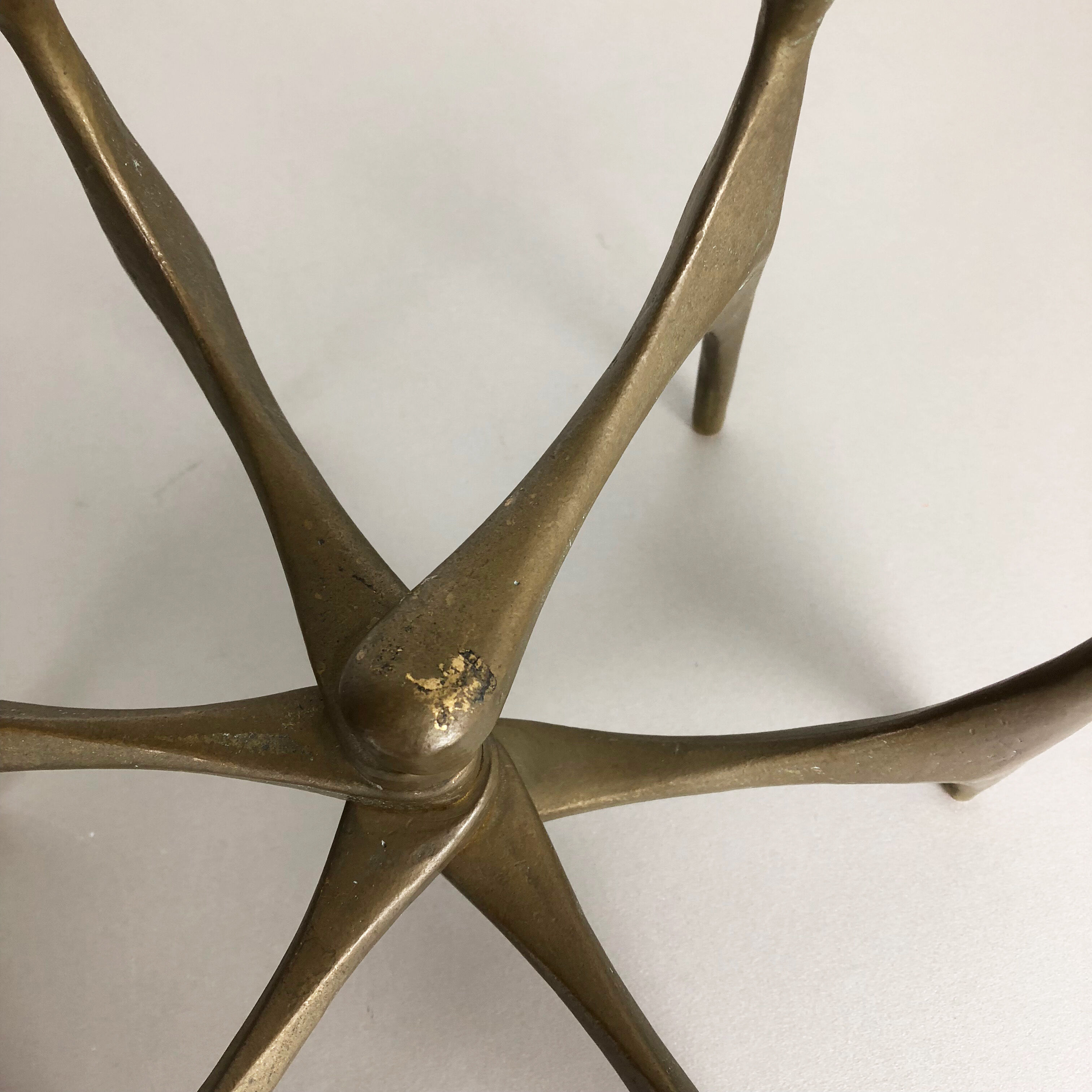 Brutalist bronze candleholder by Michael Harjes, Germany, 1960