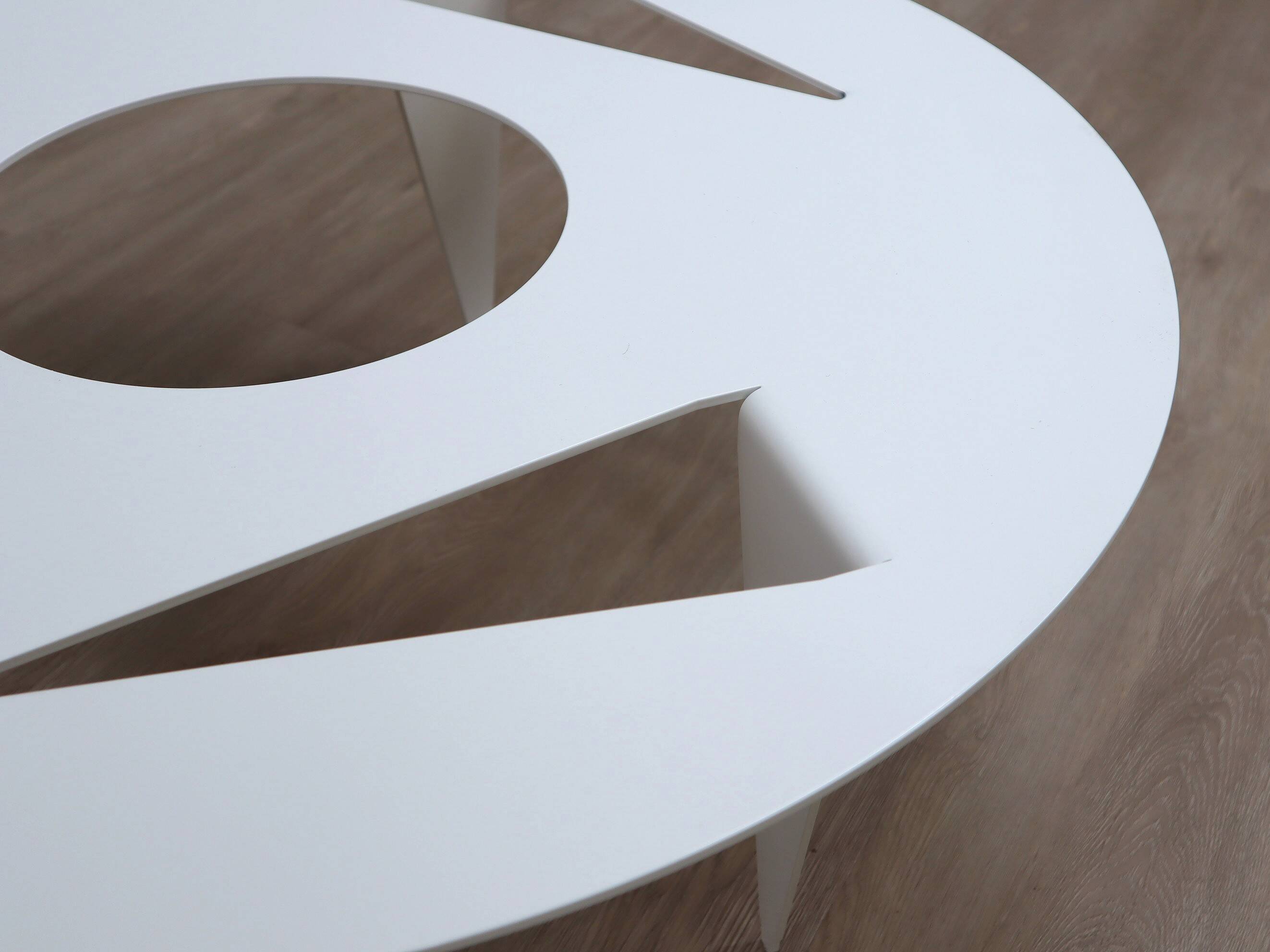 Ulyssimo minimal round coffee table by U. Müller Reisser 1990s