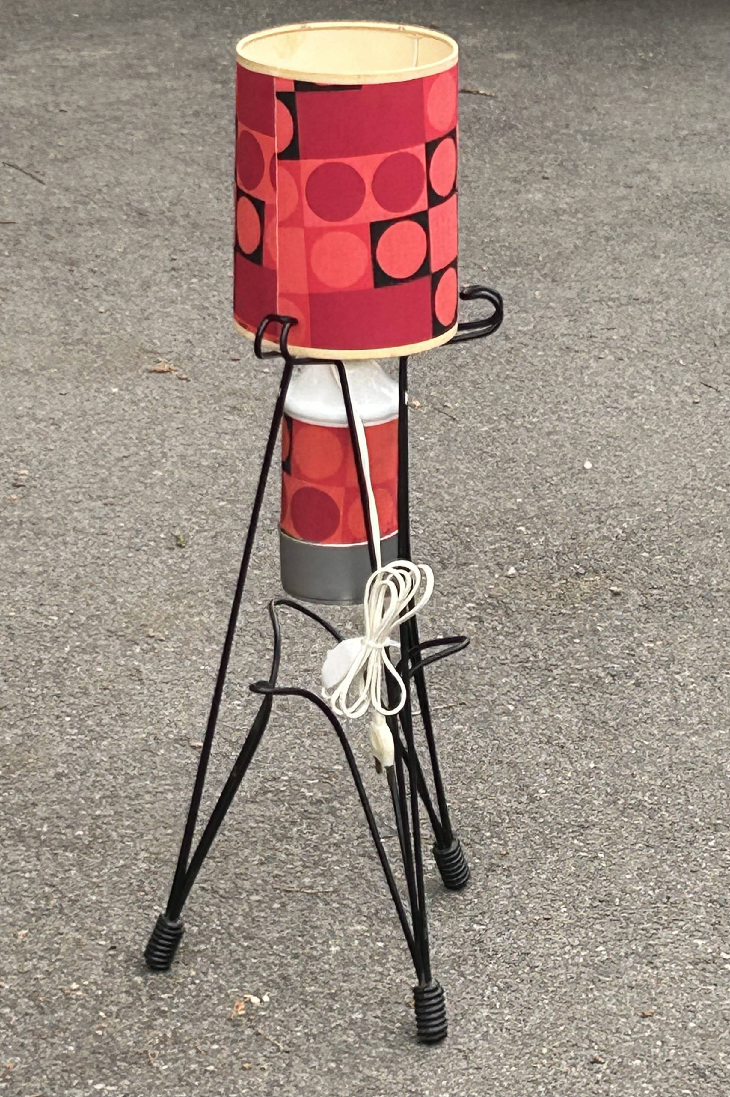 Rare tripod reading lamp Eiffel vintage design 50s/60s