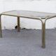 Table basse metal Doré plateau fumé Italie