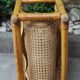 Vintage rattan magazine rack