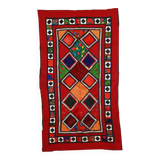 Handmade vintage Uzbek Suzani patchwork kilim 129cm x 227cm, 1960s