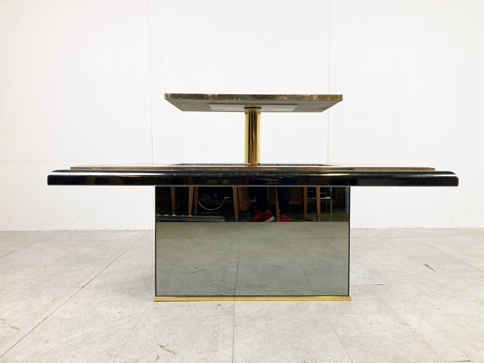Vintage hidden bar coffee table by Fedam, 1980s