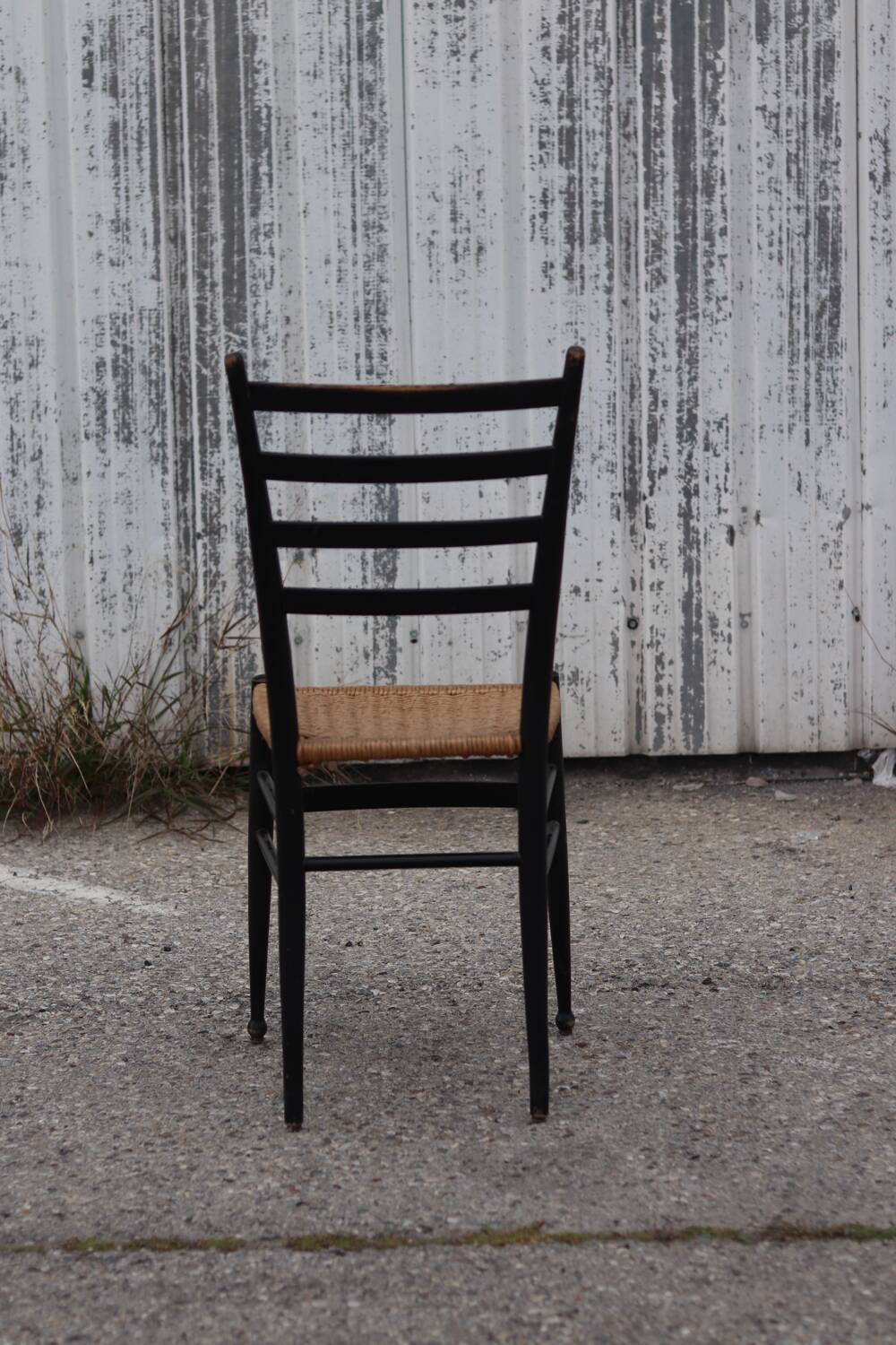 Italian black wooden chair