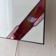 Architectural stained glass wall lamp with textured glass