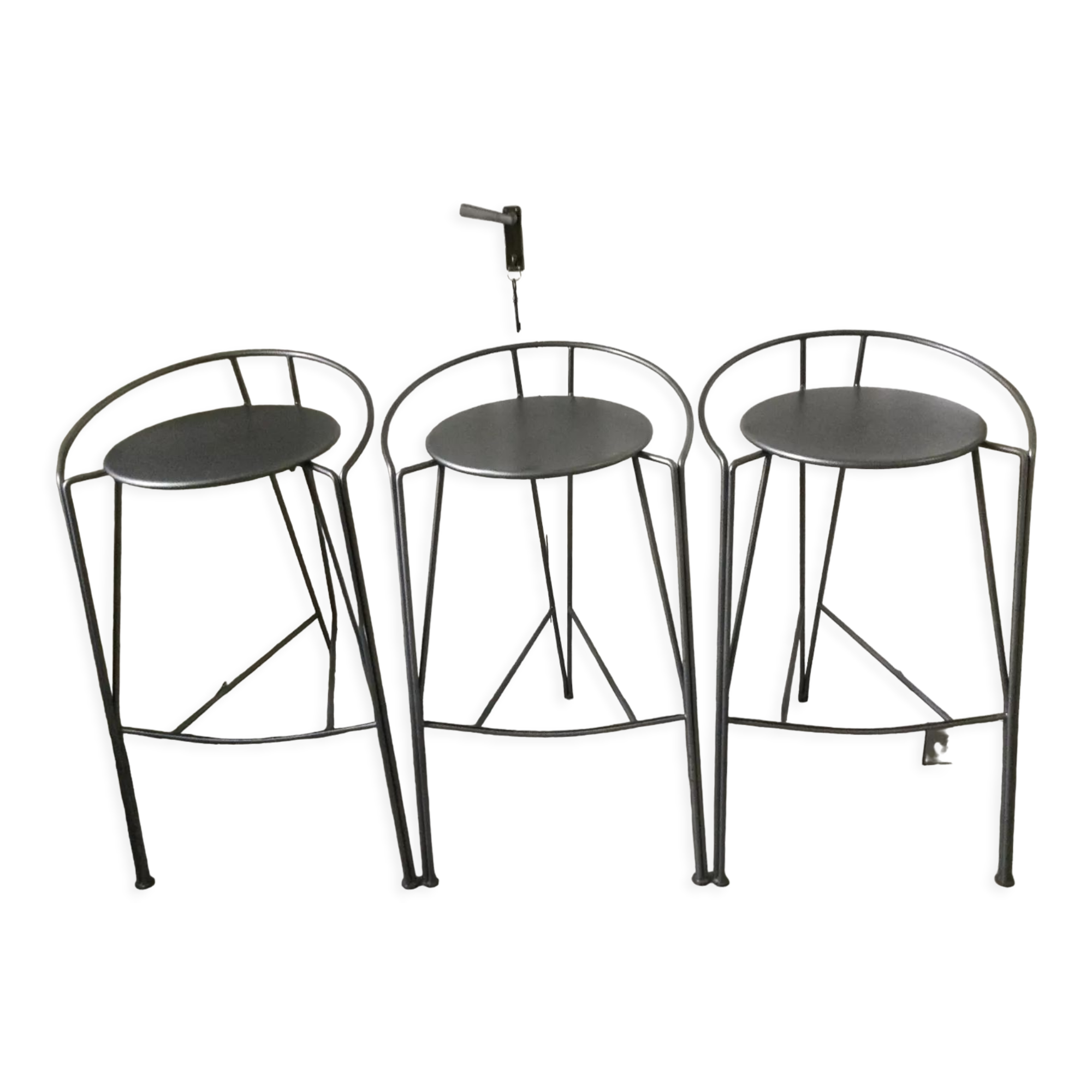 Stools model "lune d'argent" by Pascal Mourgue Fermob edition 1980