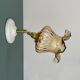 Vintage amber glass tulip wall light
