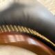 Vintage black leather rocking chair