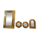 Set of 4 vintage brass mirrors