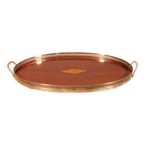 Plateau en métal argenté