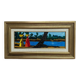 Original Swedish Oil on Panel – "Female Figures by a Stream", attributed to Lars Norrman – Signed – Vintage and Framed – 38 × 74 cm (15 × 29.1 inches)