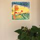 Acrylic on paper by odile trampont (1944). in the garden, 2008