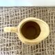 Mustard yellow ceralic pitcher