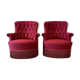 Set de 2 fauteuils cocktail vintage / fauteuils individuels avec franges