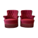 Set de 2 fauteuils cocktail vintage / fauteuils individuels avec franges