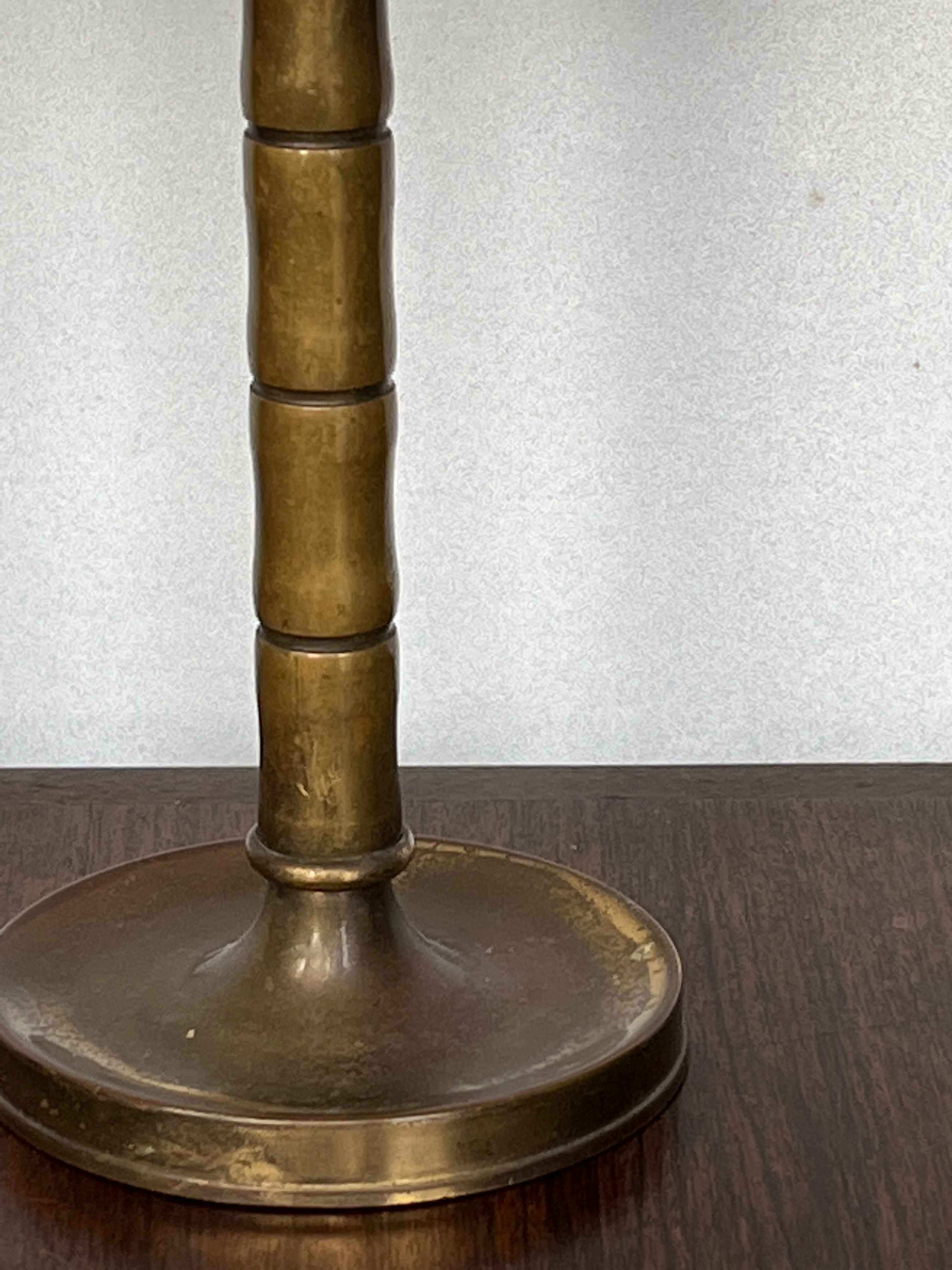 Bamboo brass lamp from the 50s