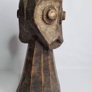 Tribal wooden sculpture, African ritual art, Kalunga Bembe head, 31 cm