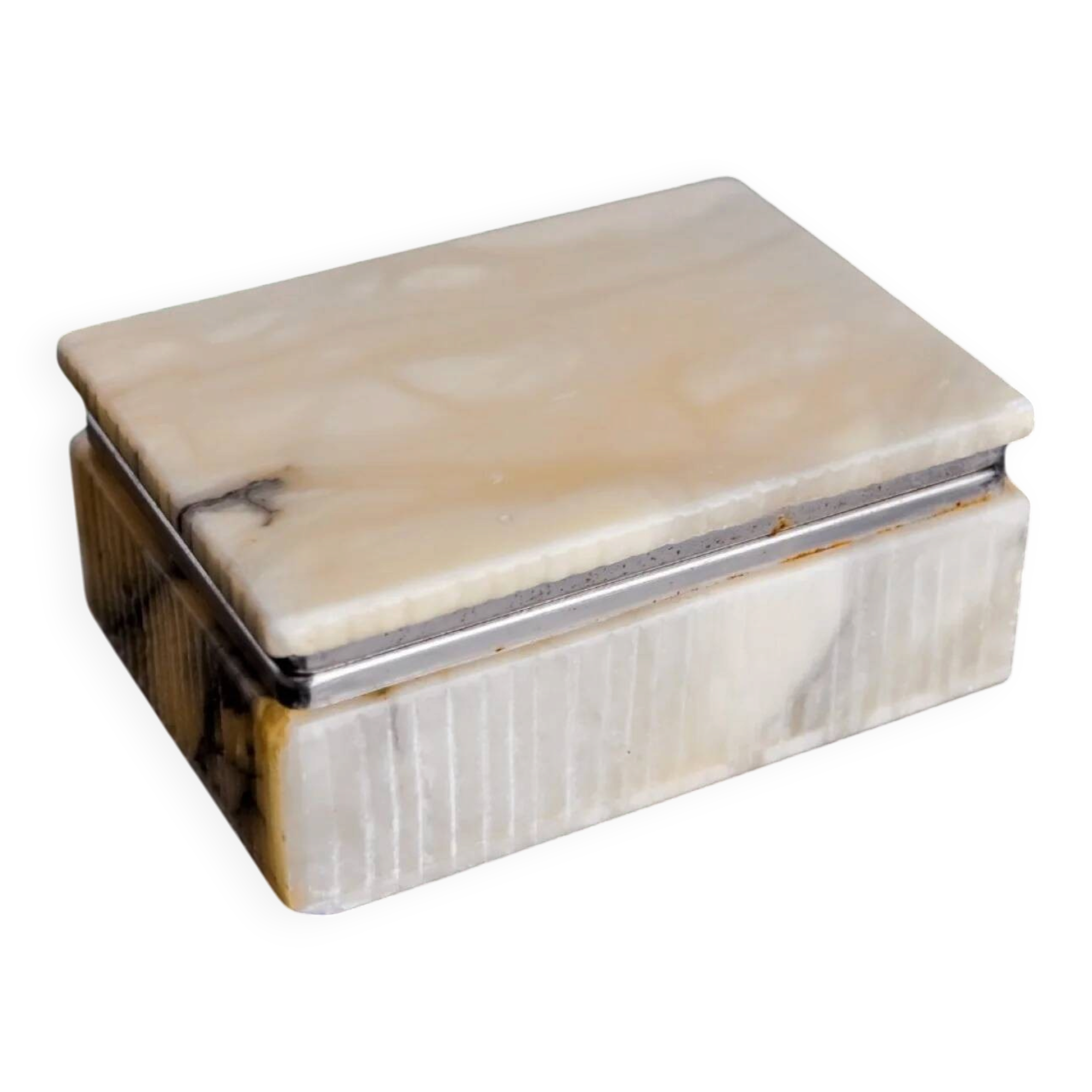 Alabaster vanity box by Romano Bianchi, Italy, circa 1970s