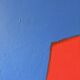Minimalist abstract "blue shape" signed