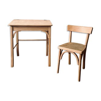 Bureau et chaise Baumann pour enfant