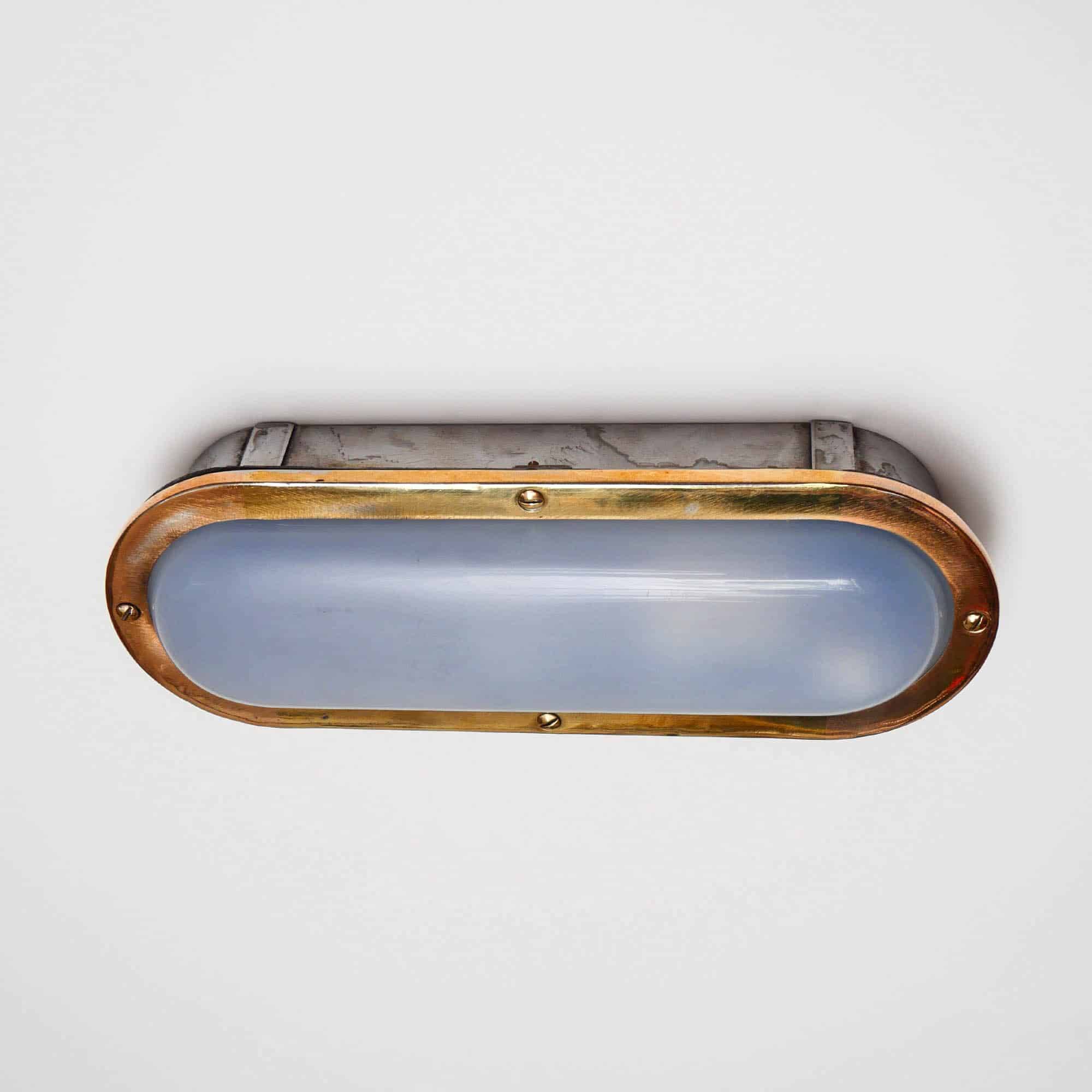 Old elongated barge wall light