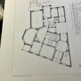 Illustration architecture plan villa Berlin 19th