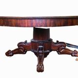 Napoleon III dining table in mahogany and 19th century veneer