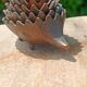 Vintage patinated metal hedgehog ashtrays – Greece