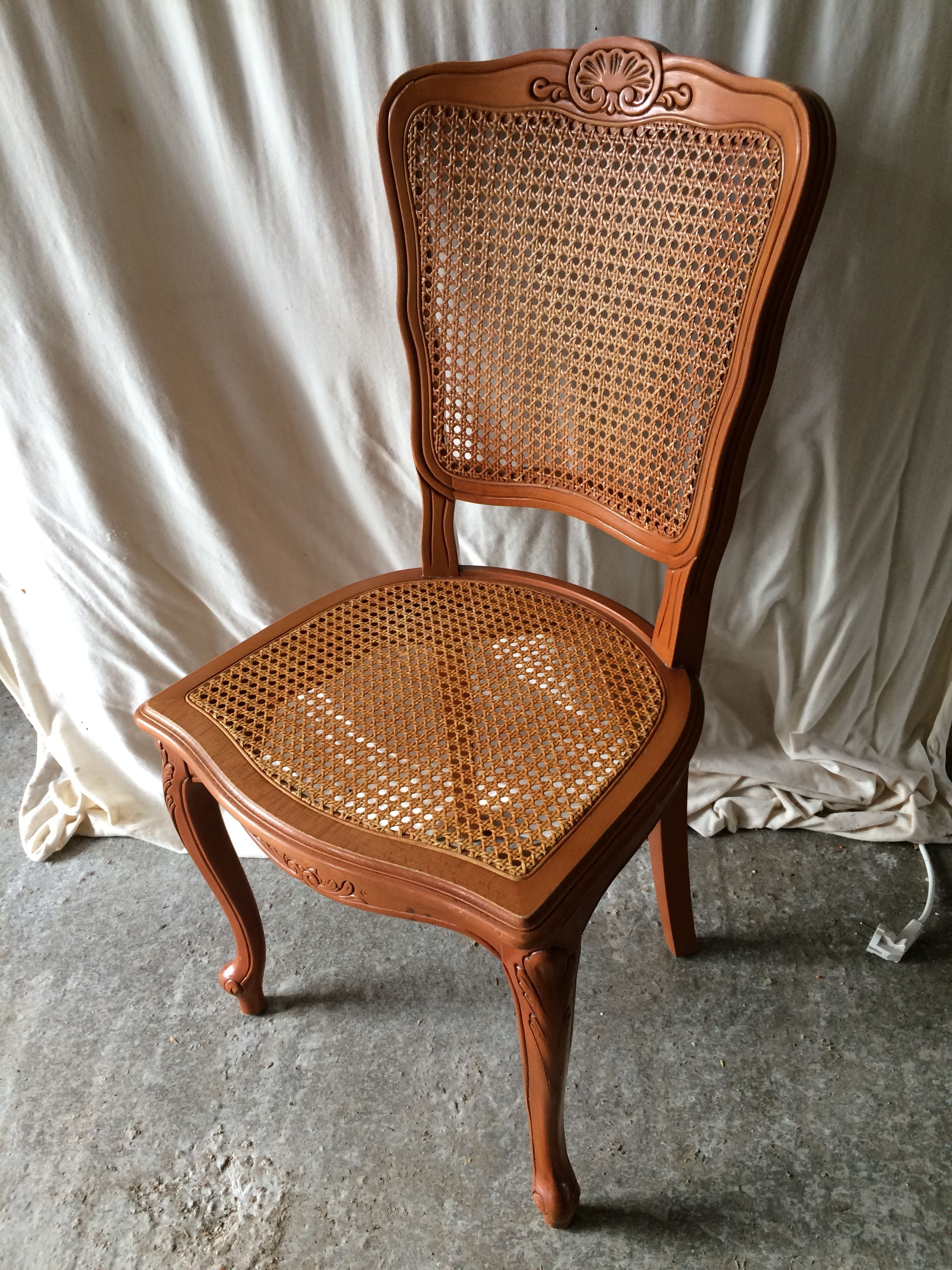 Series of 8 Chairs Style LOUIS XV Wood - Assise - Vintage Cannés File