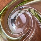 Mid-century modern crystal fruit bowl by Rene Delvenne for Val Saint Lambert, Belgium, 1960s.