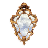 Miroir mural doré à parecloses style rococo Louis XV – années 50-60