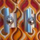2 wall lamps space age 70s