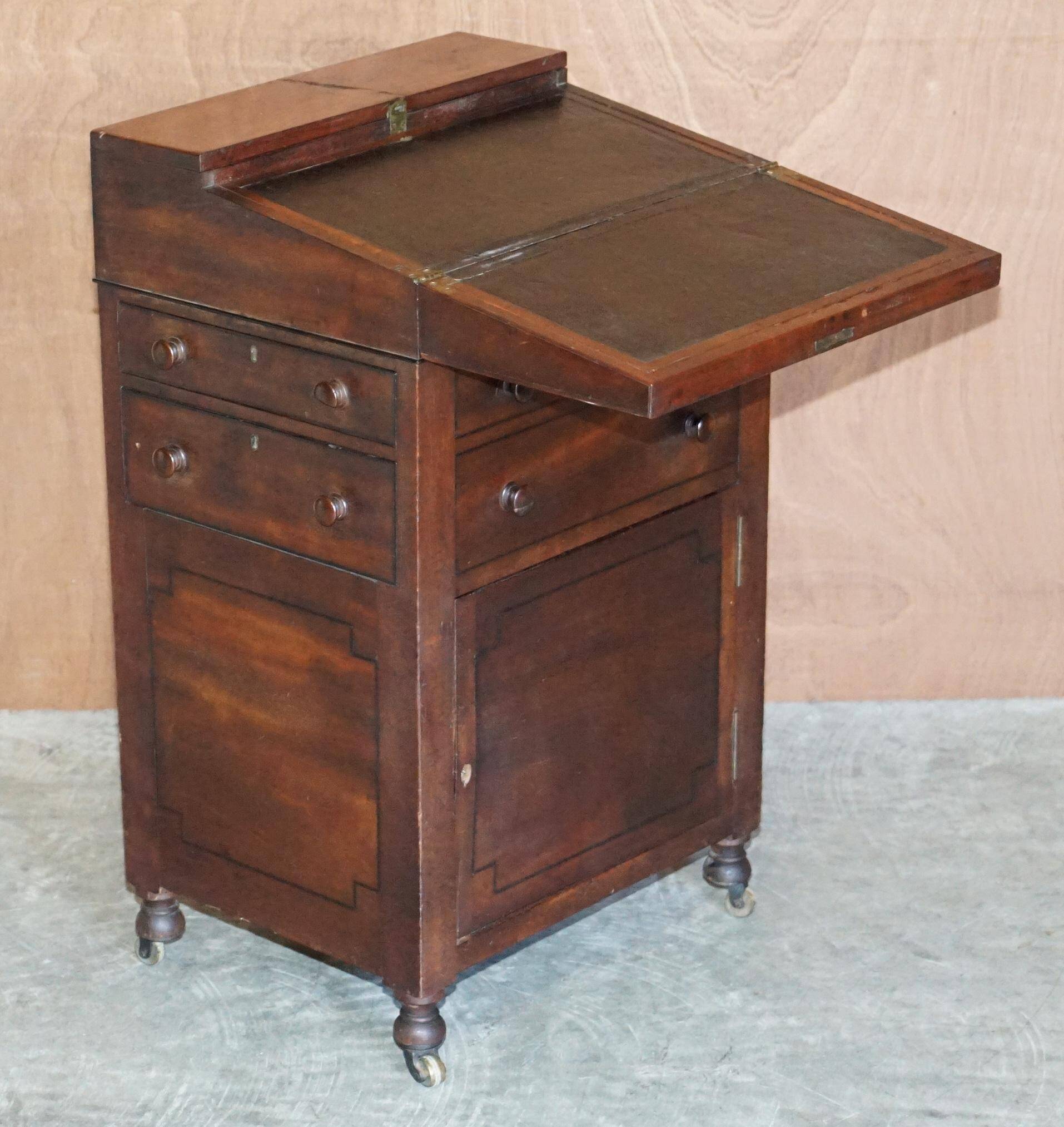 Victorian antique military writing desk
