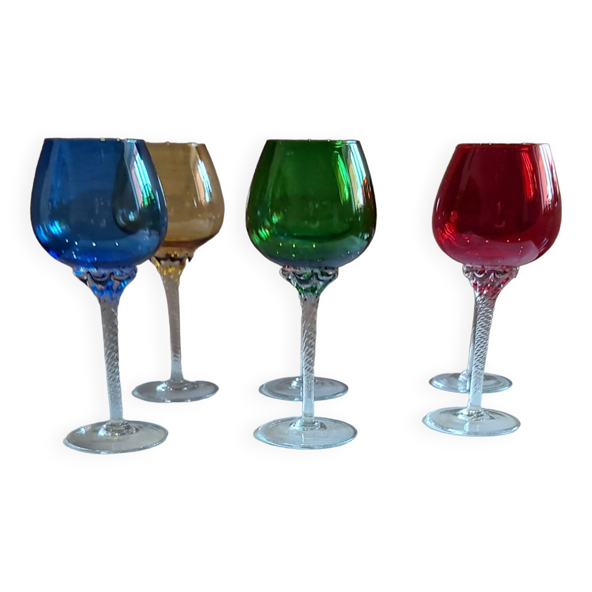 Set of six glasses, Italy, 1970s.