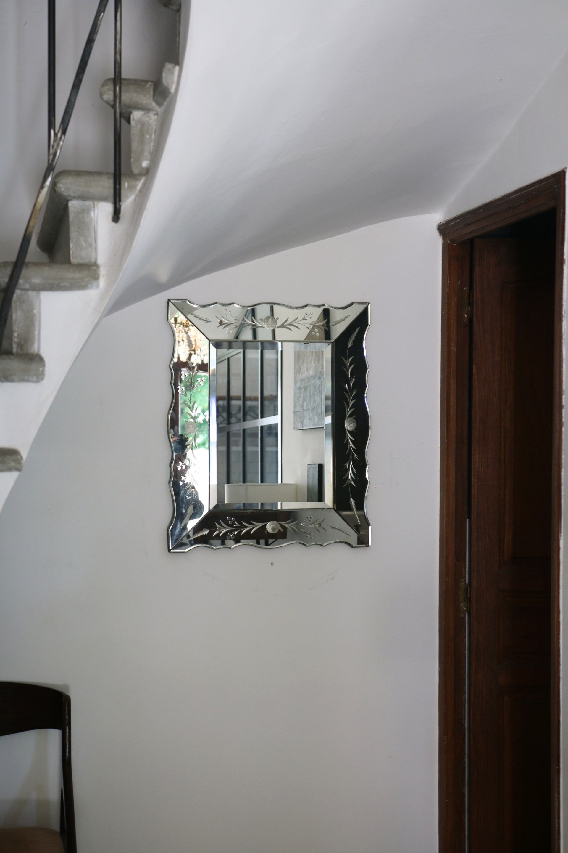 Bevelled Venetian mirror from the 1950s.