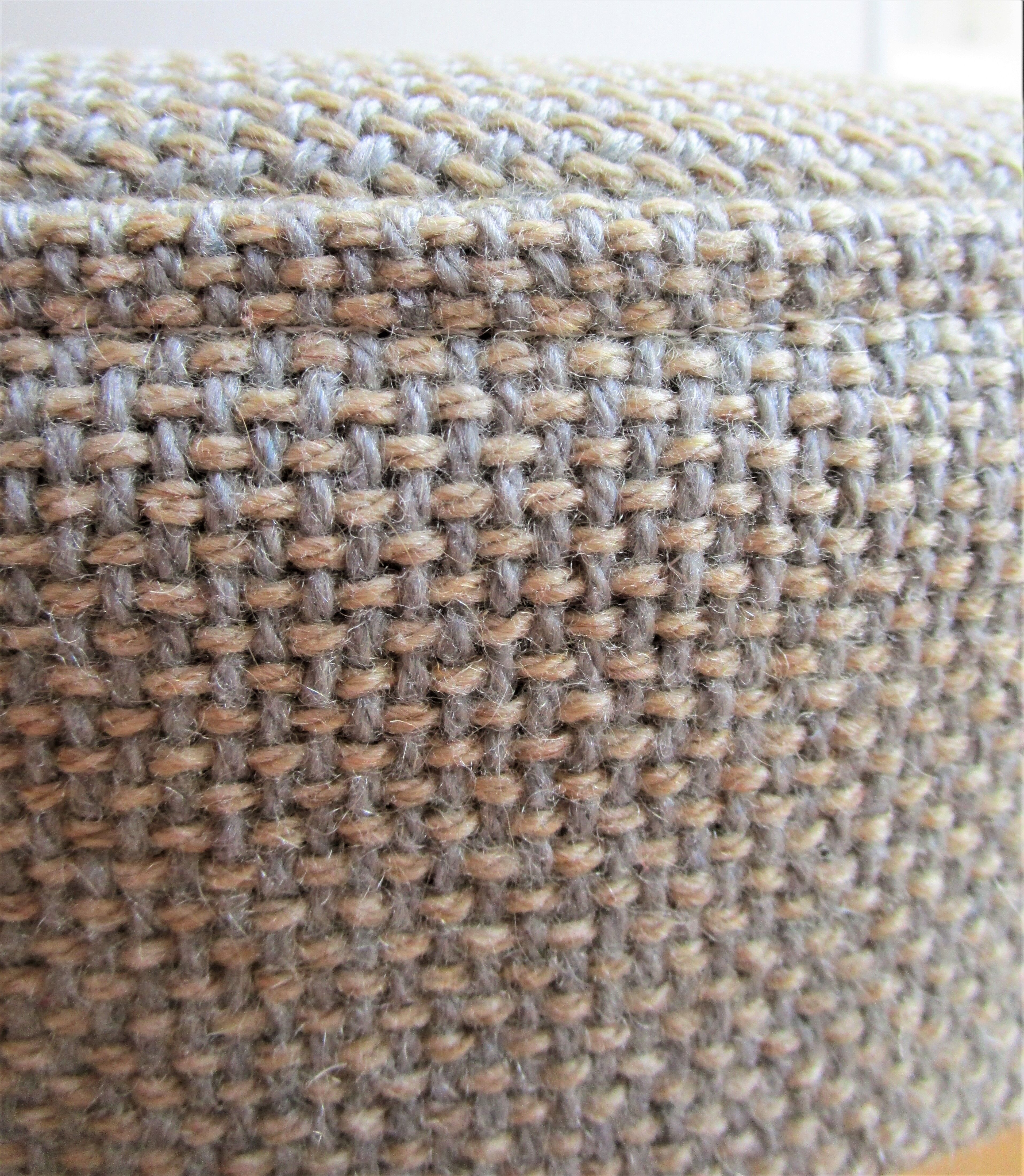 Adjustable office stool foot chrome wheels sitting vintage fabric