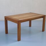 Oiled solid elm table, Vendée model, from Regain