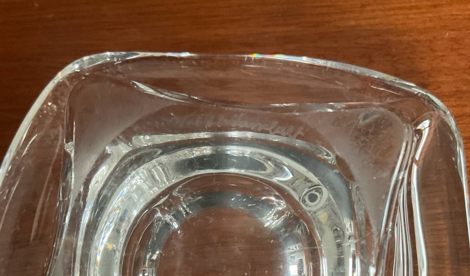 Vintage crystal Val St Lambert pocket duo