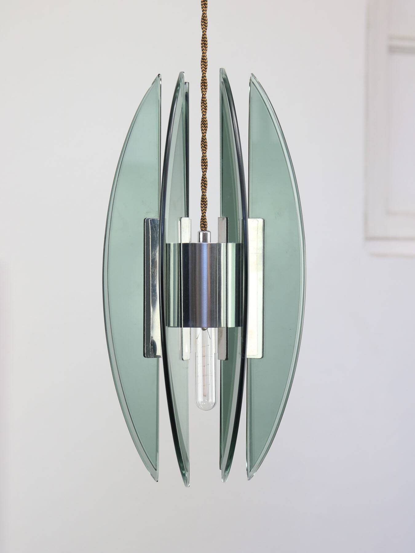 Italian Plexiglass Pendant Lamp, 1970s