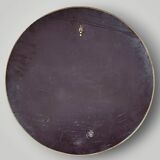 Rare round wall mirror in wood and gilded plaster – Ø 80 cm – 1950s