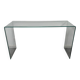 Minimalist curved glass console design – 120 cm